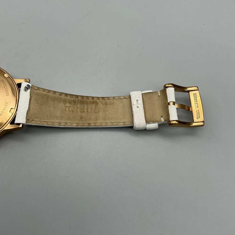Fossil Forty Five Ten Womens Watch 40mm Rose Gold Tone FFTC1001 New Battery